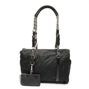 Prada Shoulder Bag Nylon Quilted Chain